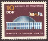 Briefmarke zu Deutsche Demokratische Republik (DDR) Kongreß der Internationalen Organisation der Journalisten 10 Pfg mehrfarbig
