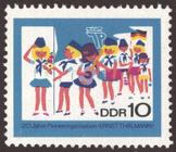 Briefmarke zu Deutsche Demokratische Republik (DDR) 20 Jahre Pionierorganistion "Ernst Thälmann" 10 Pfg mehrfarbig