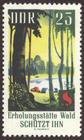 Briefmarke zu Deutsche Demokratische Republik (DDR) Waldschutz 25 Pfg mehrfarbig