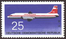 Briefmarke zu Deutsche Demokratische Republik (DDR) Flugzeugtypen I 25 Pfg mehrfarbig