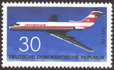 Briefmarke zu Deutsche Demokratische Republik (DDR) Flugzeugtypen I 30 Pfg mehrfarbig