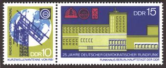 Briefmarke zu Deutsche Demokratische Republik (DDR) 25 Jahre Deutscher Demokratischer Rundfunk Diverse Pfg mehrfarbig