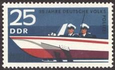 Briefmarke zu Deutsche Demokratische Republik (DDR) 25 Jahre Deutsche Volkspolizei 25 Pfg mehrfarbig