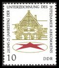 Briefmarke zu Deutsche Demokratische Republik (DDR) 25. Jahrestag der Unterzeichnung des Potsdamer Abkommens 10 Pfg mehrfarbig