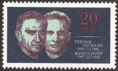 Briefmarke zu Deutsche Demokratische Republik (DDR) Internationalle Mahn- und Gedenkstätten: KZ-Opfer - WiderstandskämpferWiderstandskämpfer 20 Pfg mehrfarbig