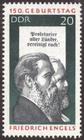 Briefmarke zu Deutsche Demokratische Republik (DDR) 150. Geburtstag Friedrich Engels 20 Pfg mehrfarbig