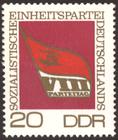 Briefmarke zu Deutsche Demokratische Republik (DDR) Parteitag der Sozialistischen Einheitspartei Deutschlands 20 Pfg mehrfarbig