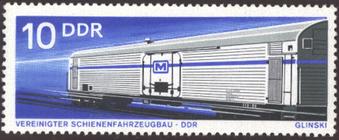 Briefmarke zu Deutsche Demokratische Republik (DDR) Schienenfahrzeuge 10 Pfg mehrfarbig