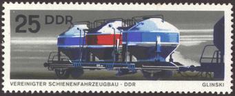 Briefmarke zu Deutsche Demokratische Republik (DDR) Schienenfahrzeuge 25 Pfg mehrfarbig