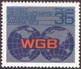 Briefmarke zu Deutsche Demokratische Republik (DDR) XII. Weltgewerkschaftskongeß Warna 35 Pfg mehrfarbig