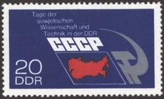 Briefmarke zu Deutsche Demokratische Republik (DDR) Tage der Sowjet. Wissenschaft und Technik in der DDR 20 Pfg mehrfarbig