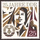 Briefmarke zu Deutsche Demokratische Republik (DDR) 25 Jahre DDR 25 Pfg mehrfarbig