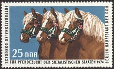 Briefmarke zu Deutsche Demokratische Republik (DDR) Internationaler Kongreß für Pferdezucht der sozialistischen Staaten in Berlin 25 Pfg mehrfarbig
