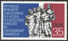Briefmarke zu Deutsche Demokratische Republik (DDR) Internationale Mahn- und Gedenkstätten 35 Pfg mehrfarbig