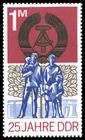 Briefmarke zu Deutsche Demokratische Republik (DDR) 25 Jahre DDR 1 M mehrfarbig