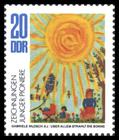 Briefmarke zu Deutsche Demokratische Republik (DDR) Zeichnungen Junger Pioniere 20 Pfg mehrfarbig