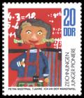 Briefmarke zu Deutsche Demokratische Republik (DDR) Zeichnungen Junger Pioniere 20 Pfg mehrfarbig