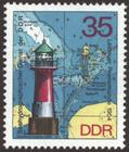Briefmarke zu Deutsche Demokratische Republik (DDR) Leuchttürme 35 Pfg mehrfarbig