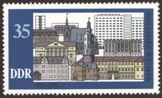 Briefmarke zu Deutsche Demokratische Republik (DDR) 1000 Jahre Weimar 35 Pfg mehrfarbig