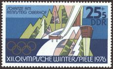 Briefmarke zu Deutsche Demokratische Republik (DDR) Olympische Winterspiele 1976 in Innsbruck 25+5 Pfg mehrfarbig