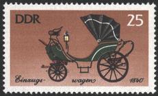 Briefmarke zu Deutsche Demokratische Republik (DDR) Historische Kutschen 25 Pfg mehrfarbig