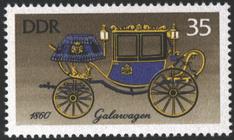 Briefmarke zu Deutsche Demokratische Republik (DDR) Historische Kutschen 35 Pfg mehrfarbig