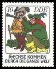 Briefmarke zu Deutsche Demokratische Republik (DDR) Das Märchen: Sechse kommen durch die ganze Welt 10 Pfg mehrfarbig