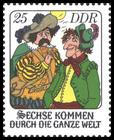 Briefmarke zu Deutsche Demokratische Republik (DDR) Das Märchen: Sechse kommen durch die ganze Welt 25 Pfg mehrfarbig