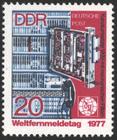 Briefmarke zu Deutsche Demokratische Republik (DDR) Weltfernmeldetag 20 Pfg mehrfarbig