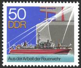 Briefmarke zu Deutsche Demokratische Republik (DDR) Feuerwehr 50 Pfg mehrfarbig