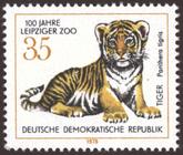 Briefmarke zu Deutsche Demokratische Republik (DDR) 100 Jahre Leipziger Zoo 35 Pfg mehrfarbig