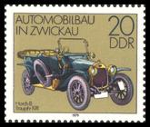 Briefmarke zu Deutsche Demokratische Republik (DDR) Automobilbau in Zwickau 20 Pfg mehrfarbig