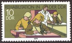 Briefmarke zu Deutsche Demokratische Republik (DDR) Rehabilitation von Behinderten 10 Pfg mehrfarbig