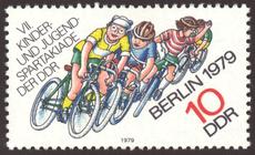 Briefmarke zu Deutsche Demokratische Republik (DDR) VII. Kinder- und Jugensspartakiade der DDR 10 Pfg mehrfarbig