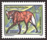 Briefmarke zu Deutsche Demokratische Republik (DDR) Vom Aussterben bedrohte Tiere 15 Pfg mehrfarbig