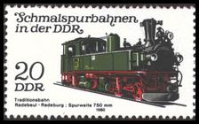 Briefmarke zu Deutsche Demokratische Republik (DDR) Schmalspurbahnen 20 Pfg mehrfarbig