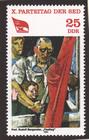 Briefmarke zu Deutsche Demokratische Republik (DDR) Parteitag der Sozialistischen Einheitspartei Deutschlands 25 Pfg mehrfarbig