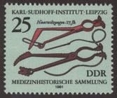 Briefmarke zu Deutsche Demokratische Republik (DDR) Karl-Sudhoff-Institut Leipzig: Medizinhistorische Sammlung 25 Pfg mehrfarbig