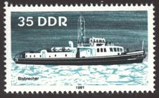 Briefmarke zu Deutsche Demokratische Republik (DDR) Binnenschiffe 35 Pfg mehrfarbig