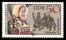 Briefmarke zu Deutsche Demokratische Republik (DDR) Sorbische Volksbräuche 50 Pfg mehrfarbig