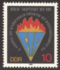 Briefmarke zu Deutsche Demokratische Republik (DDR) Kongreß der Internat. Förderation der Widerstandskämpfer Berlin 10 Pfg mehrfarbig