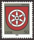 Briefmarke zu Deutsche Demokratische Republik (DDR) Stadtwappen 50 Pfg mehrfarbig