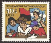 Briefmarke zu Deutsche Demokratische Republik (DDR) Solidarität mit Nikaragua 10+5 Pfg mehrfarbig