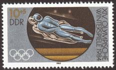 Briefmarke zu Deutsche Demokratische Republik (DDR) Olympische Winterspiele 1984 in Sarajevo 10+5 Pfg mehrfarbig