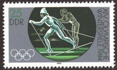 Briefmarke zu Deutsche Demokratische Republik (DDR) Olympische Winterspiele 1984 in Sarajevo 25 Pfg mehrfarbig