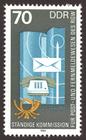 Briefmarke zu Deutsche Demokratische Republik (DDR) Tagung der ständigen Kommission für die Zusammenarbeit des Post- und Fernmeldewesens 70 Pfg mehrfarbig