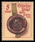 Briefmarke zu Deutsche Demokratische Republik (DDR) Historische Siegel 5 Pfg mehrfarbig