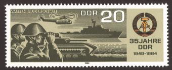 Briefmarke zu Deutsche Demokratische Republik (DDR) 35 Jahre Deutsche Demokratische Republik 20 Pfg mehrfarbig