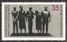 Briefmarke zu Deutsche Demokratische Republik (DDR) Internationale Mahn- und Gedenkstätten 35 Pfg mehrfarbig