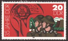 Briefmarke zu Deutsche Demokratische Republik (DDR) 35 Jahre Deutsche Demokratisch Republik 20 Pfg mehrfarbig